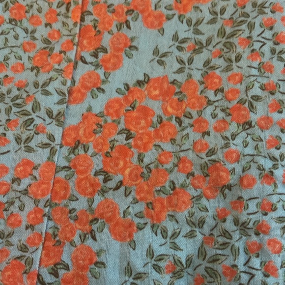 Tuckernuck Dening Nori Dress Roller Rabbit Sz S Orange Floral Roses 100% Cotton - Picture 6 of 7